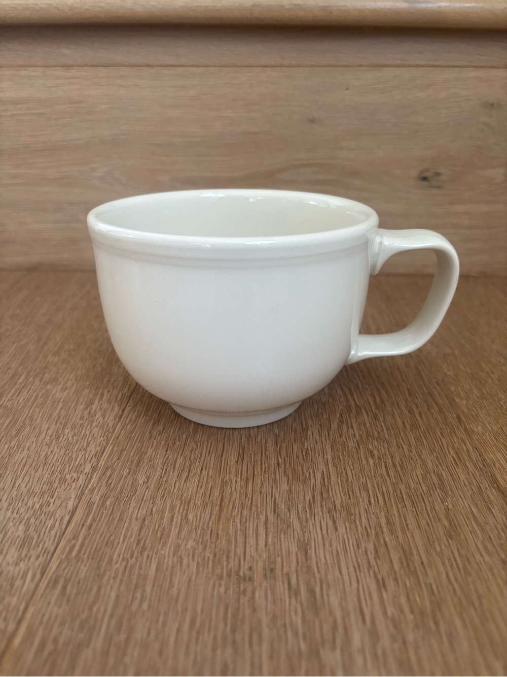 HOMER LAUGHLIN FIESTAWARE WHITE JUMBO MUG 18 OZ RETIRED USA ceramic